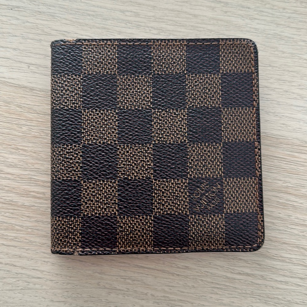 Louis Vuitton Damier Ebene Canvas Slender Wallet